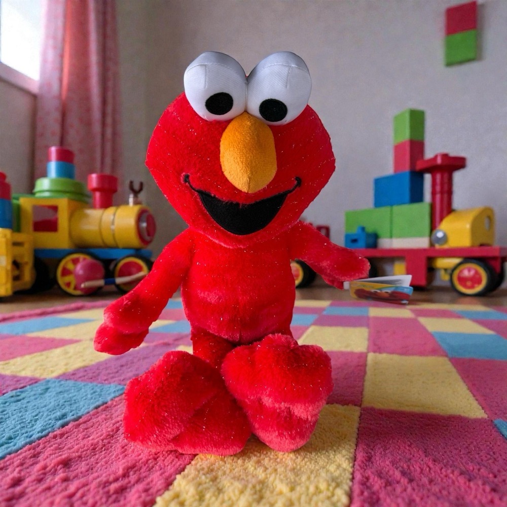 Large Sparkle Elmo 18-inch‎ Sesame Street Plush Toy Soft Brand New with Tag 2+